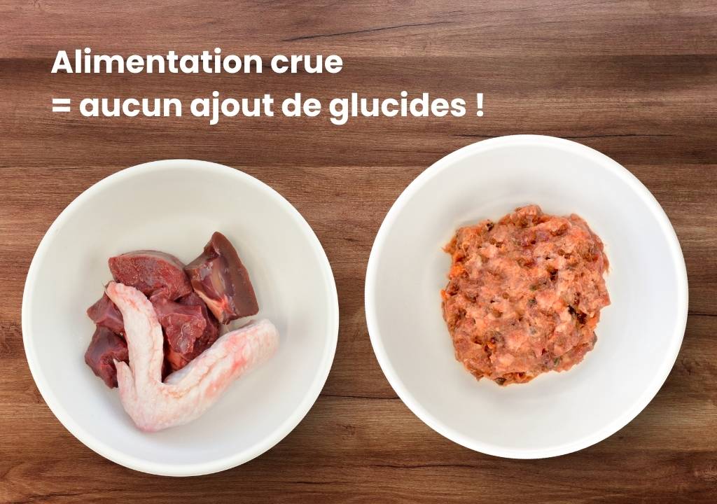 Alimentation crue = aucun ajout de glucides